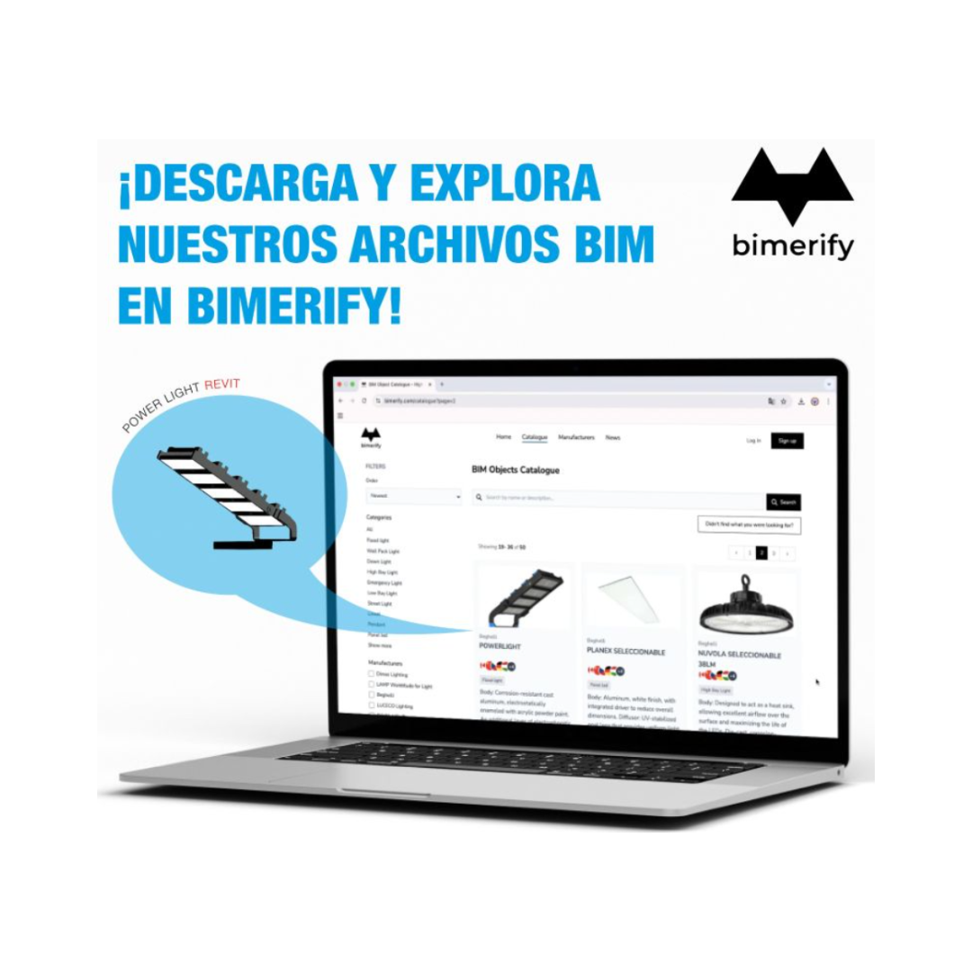 Beghelli cuenta con información BIM de sus luminarios